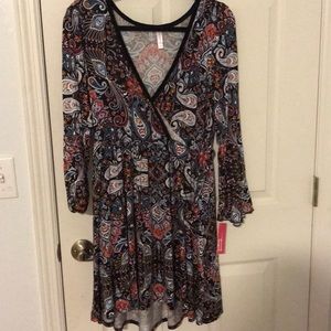 Skater dress with flared sleeves